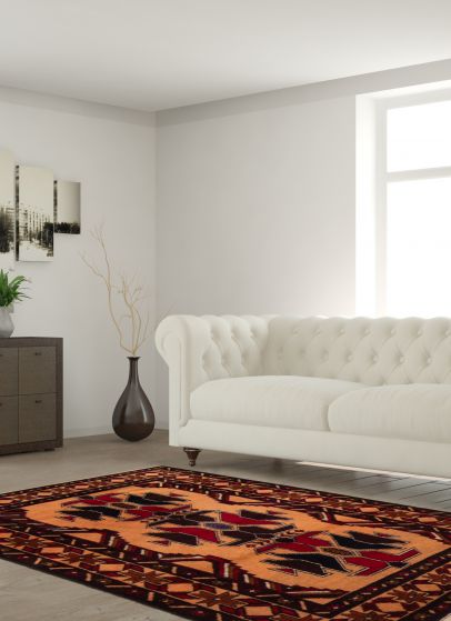 Afghan Teimani 2'10" x 4'10" Hand-knotted Wool Rug 