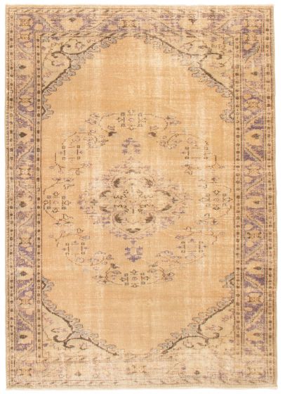 Turkish Melis Vintage 6'7" x 9'3" Hand-knotted Wool Rug 