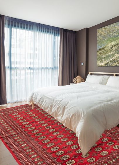 Tapis peshawar bokhara 6'7" x 9'10" en laine