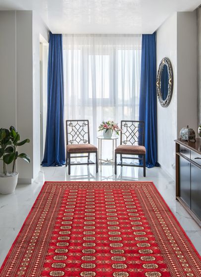 Tapis peshawar bokhara 6'8" x 10'5" en laine