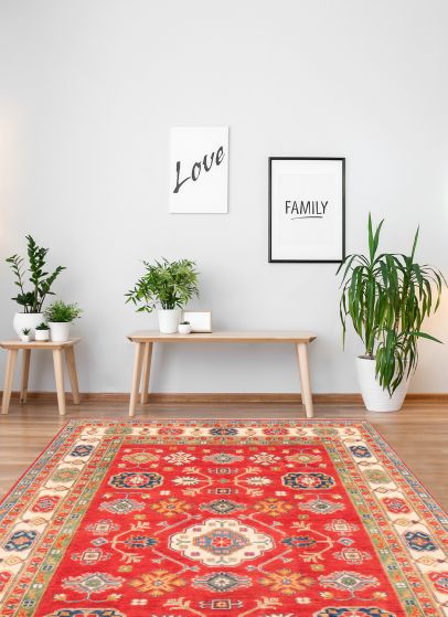 Afghan Finest Ghazni 6'3" x 9'0" Hand-knotted Wool Rug 