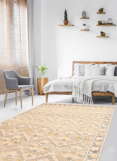 Indian Finest Oushak 6'0" x 8'10" Hand-knotted Wool Rug 