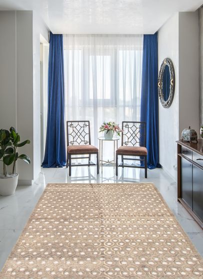 Indian Tangier 6'1" x 9'0" Hand-knotted Wool Rug 