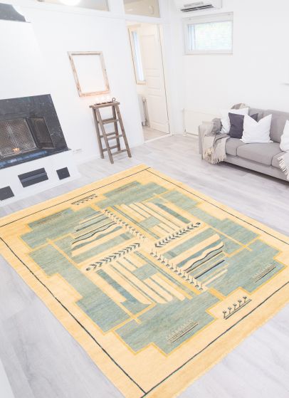 Pakistani Finest Peshawar Ziegler 8'0" x 10'0" Hand-knotted Wool Rug 