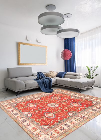 Afghan Finest Ghazni 7'11" x 9'1" Hand-knotted Wool Rug 