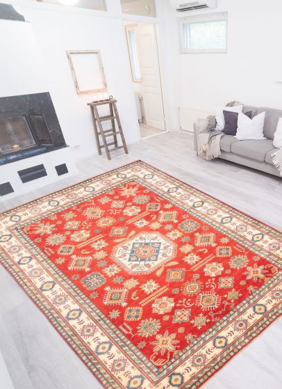 Afghan Finest Ghazni 9'10" x 13'3" Hand-knotted Wool Rug 