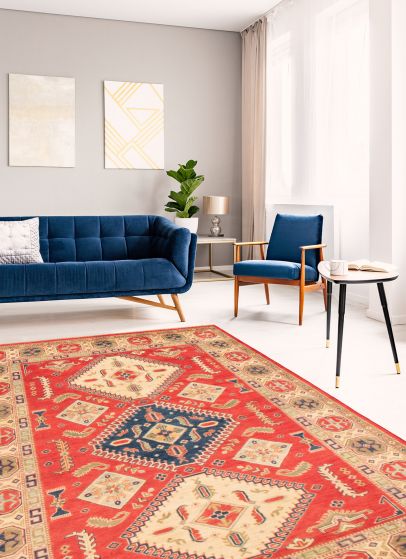 Afghan Finest Ghazni 6'7" x 9'8" Hand-knotted Wool Rug 