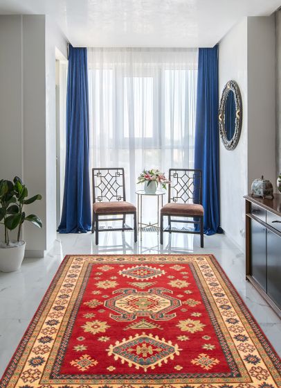 Afghan Finest Ghazni 6'6" x 9'4" Hand-knotted Wool Rug 