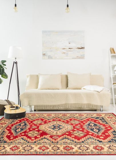 Afghan Finest Ghazni 6'9" x 9'8" Hand-knotted Wool Rug 