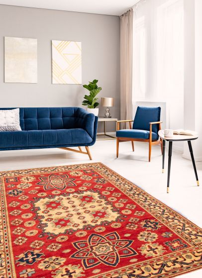 Afghan Finest Ghazni 6'5" x 9'10" Hand-knotted Wool Rug 