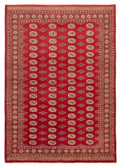 Pakistani Finest Peshawar Bokhara 6'6" x 9'3" Hand-knotted Wool Rug 