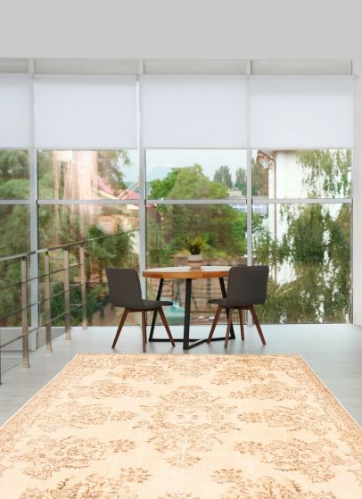 Turkish Antalya Vintage 7'1" x 10'6" Hand-knotted Wool Rug 
