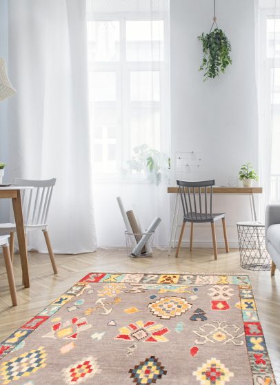 Pakistani Pak Finest Marrakesh 5'0" x 8'0" Hand-knotted Wool Rug 
