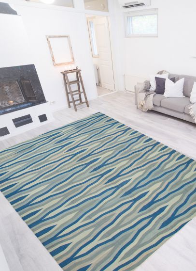 Turkish Ankara FW 10'0" x 14'0" Flat-Weave Wool Kilim 
