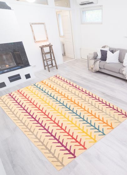 Turkish Ankara FW 8'1" x 10'0" Flat-Weave Wool Kilim 