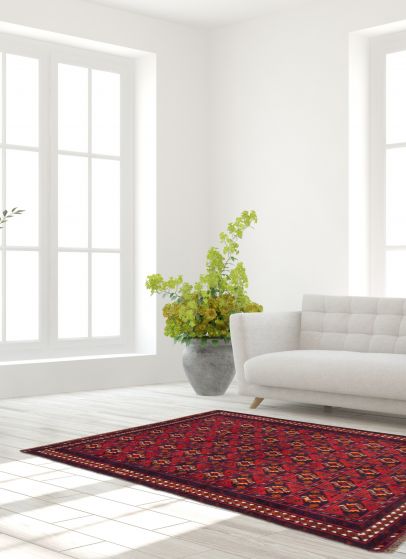 Afghan Royal Baluch 3'7" x 6'7" Hand-knotted Wool Rug 