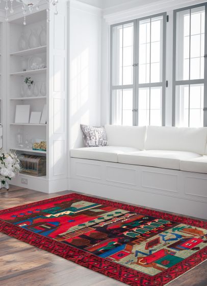 Afghan Royal Baluch 3'5" x 6'7" Hand-knotted Wool Rug 