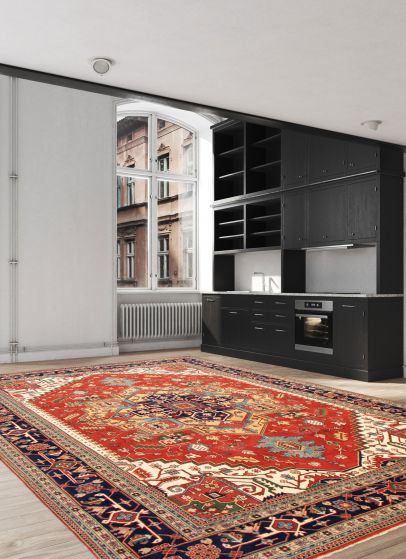 Indian Serapi Heritage 11'9" x 17'8" Hand-knotted Wool Rug 