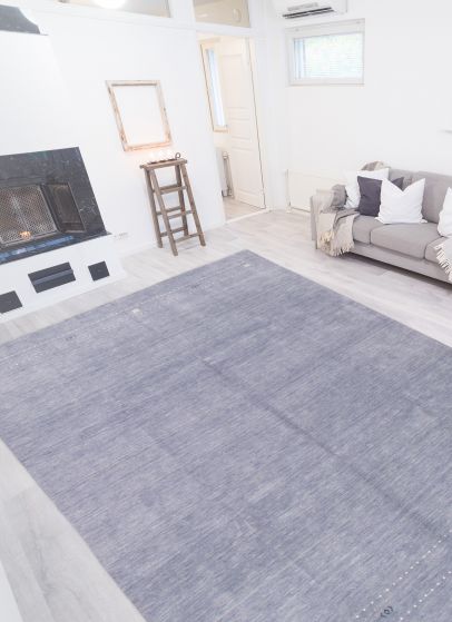 Indo Gabbeh 9'2" x 11'10" Hand Loomed Wool Rug 