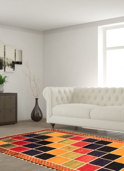 Indian Kashkuli Gabbeh 4'0" x 6'4" Hand-knotted Wool Rug 