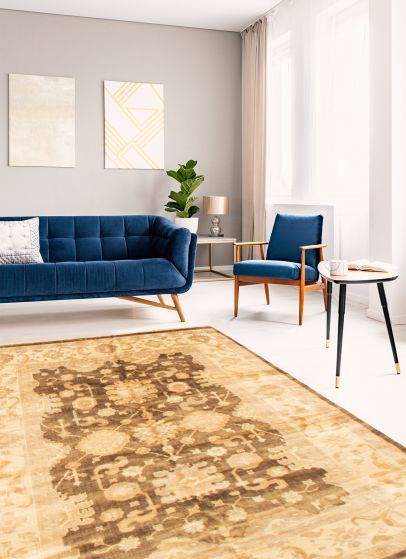 Indian Royal Oushak 6'2" x 8'10" Hand-knotted Wool Rug 