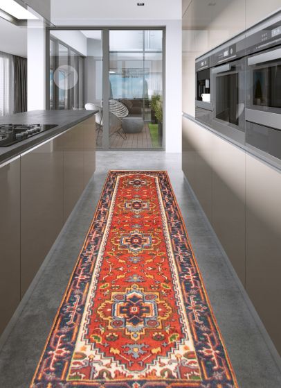 Indian Serapi Heritage 2'7" x 9'11" Hand-knotted Wool Rug 