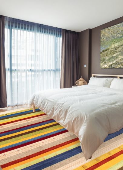 Indo Gabbeh 8'4" x 9'11" Hand Loomed Wool Rug 