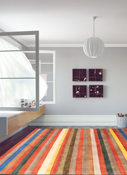 Indo Gabbeh 9'3" x 11'11" Hand Loomed Wool Rug 