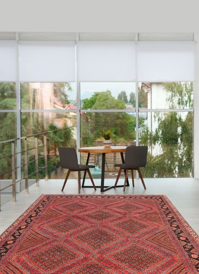 Persian Style 6'9" x 10'1" Hand-knotted Wool Rug 
