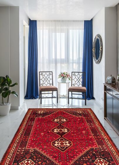 Persian Style 7'3" x 10'2" Hand-knotted Wool Rug 