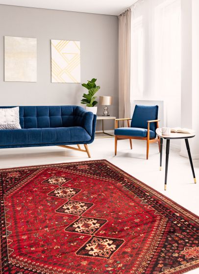 Persian Style 7'3" x 10'6" Hand-knotted Wool Rug 