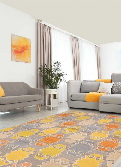 Turkish Ankara FW 5'3" x 8'2" Flat-Weave Wool Kilim 