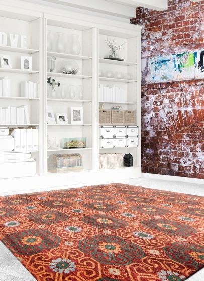 Indian Mystique 8'1" x 10'0" Hand-knotted Wool Rug 