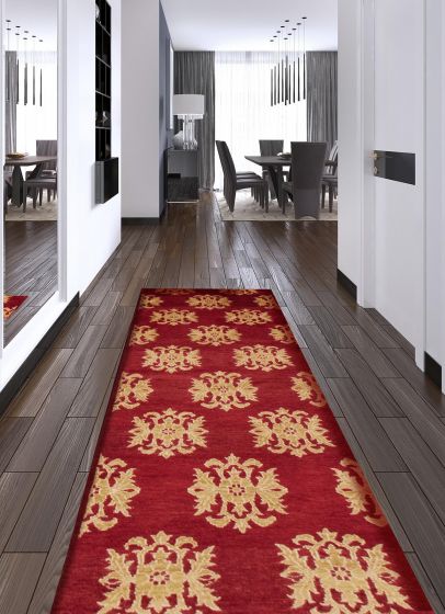 Pakistani Finest Peshawar Ziegler 3'0" x 9'2" Hand-knotted Wool Rug 