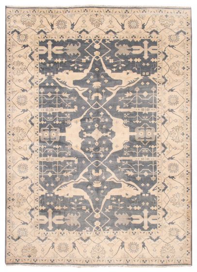 Indian Royal Oushak 10'1" x 13'8" Hand-knotted Wool Rug 
