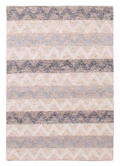 Indian Sienna 5'2" x 7'8" Braid weave Wool Rug 