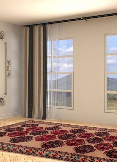 Afghan Teimani 6'9" x 9'11" Hand-knotted Wool Rug 