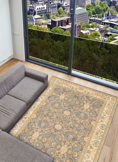 Indian Jamshidpour 7'8" x 10'2" Hand-knotted Wool Rug 