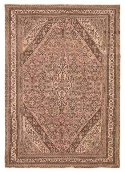 Turkish Antalya Vintage 6'7" x 9'5" Hand-knotted Wool Rug 