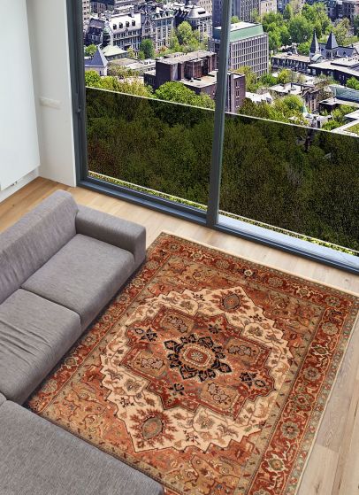 Indian Jules Sultane 7'8" x 9'9" Hand-knotted Wool Rug 