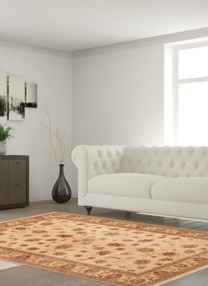 Indian Jamshidpour 6'7" x 10'3" Hand-knotted Wool Rug 