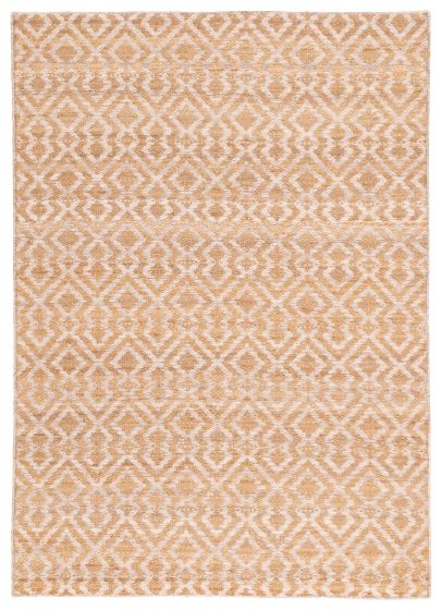 Indian Palas Denizli 5'3" x 7'5" Flat-Weave Jute Kilim 