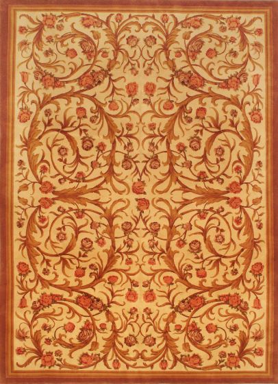 Chinese Savonnerie 8'4" x 11'5" Hand-knotted Wool Rug 