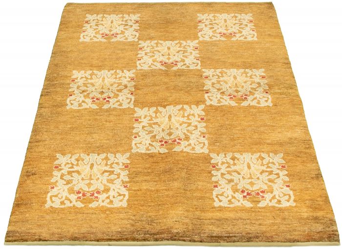 Pakistani Peshawar Ziegler 4'2" x 6'5" Hand-knotted Wool Rug 