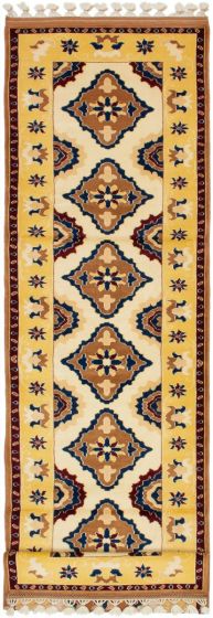 Turkish Kayseri Vintage 2'9" x 10'9" Hand-knotted Wool Rug 
