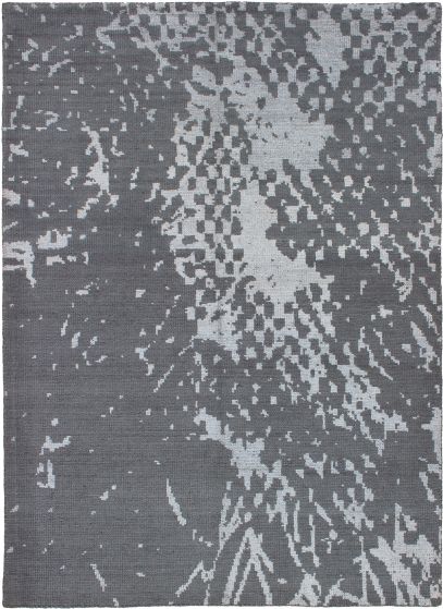Indian La Seda 5'8" x 7'10" Hand-knotted Wool & Silk Rug 