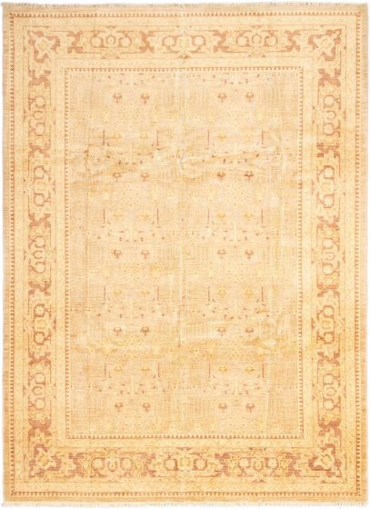 Pakistani Peshawar Oushak 9'10" x 13'6" Hand-knotted Wool Rug 