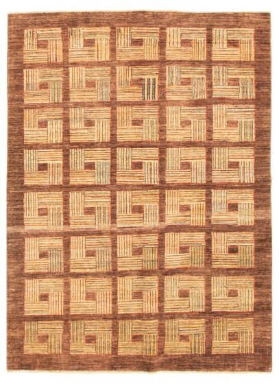 Pakistani Peshawar Ziegler 4'8" x 6'6" Hand-knotted Wool Rug 
