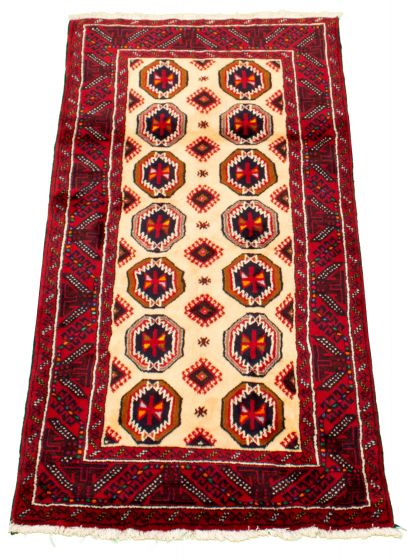Afghan Teimani 3'3" x 6'6" Hand-knotted Wool Rug 