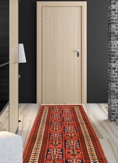 Turkmenistan Turkman 2'7" x 9'4" Hand-knotted Wool Rug 
